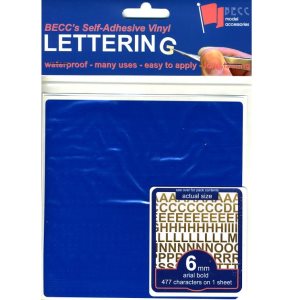 2mm Blue Letters & Numbers