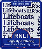 RNLI Style Text Past (Pre 2004)