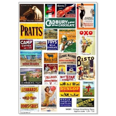 Vintage Advertising Signs 1:76 Scale