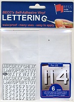 Pennant Lettering US & International  6mm