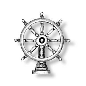Amati Ships Wheel on Stand 14mm Bronzed Metal