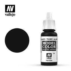 Vallejo Model Color Acrylic Glossy Black 17ml