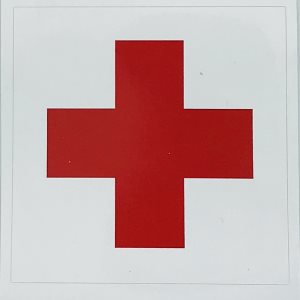 Red Cross Emblem - 75mm Decal Twin Pack