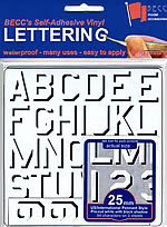 Pennant Lettering US & International 25mm