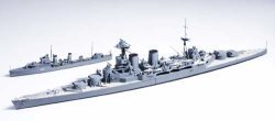 HMS Hood & E Class Destroyer 1:700