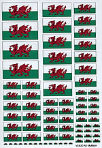 GB Wales National Flag - Decal Multipack