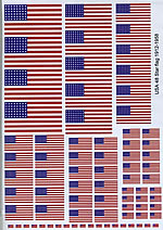 USA Stars & Stripes 48 Stars 1912-1959 - Decal Multipack